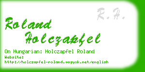 roland holczapfel business card